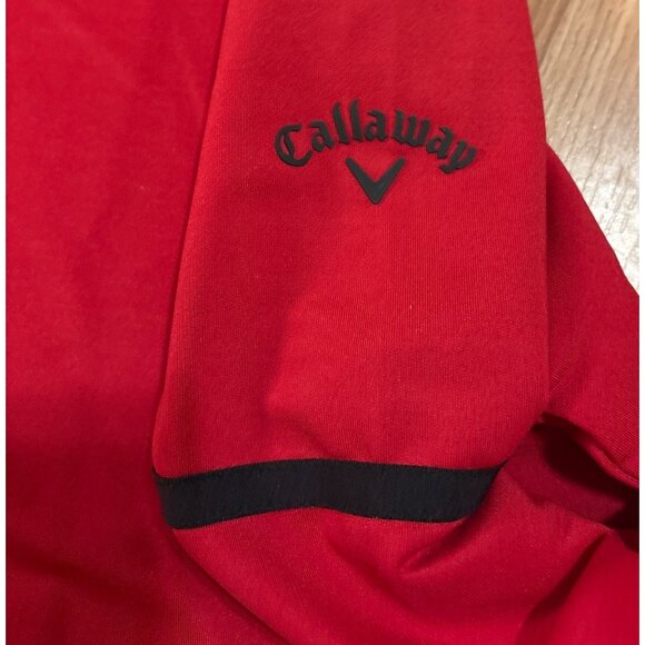 Callaway XL Weather Series Red Long Sleeve Pullover 1/4 Zip Shirt Jacket - Picture 2 of 8